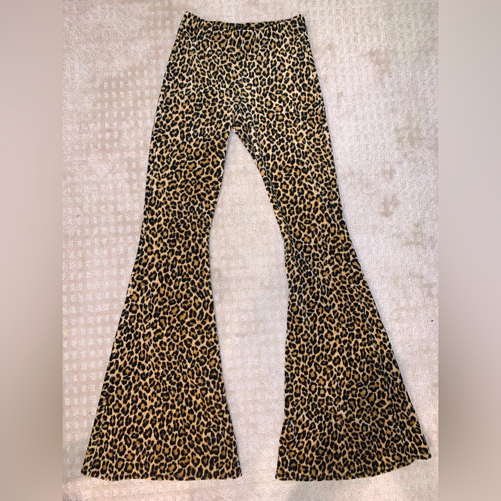 Cheetah Print Flare Pants